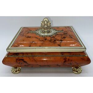 Blue Bird Confectionery Harry Vincent Limited Candy Tin Orange Gold England